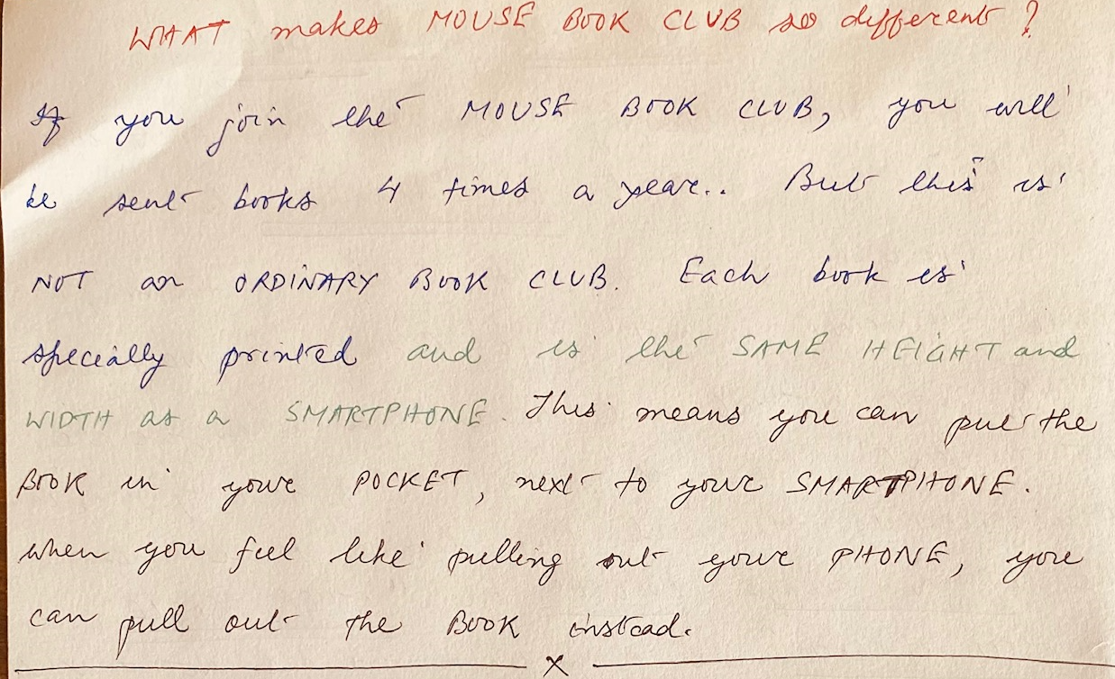 The Need for Mouse Book Clubs