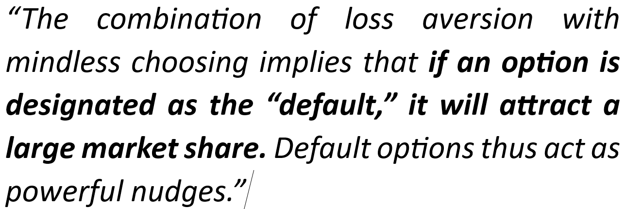 The Power of Default Option