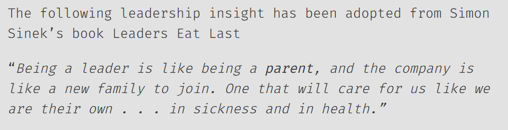 Leadership is like Parenting