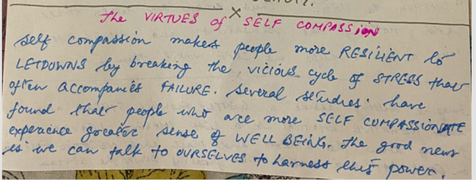 The Compliment of Self Compassion