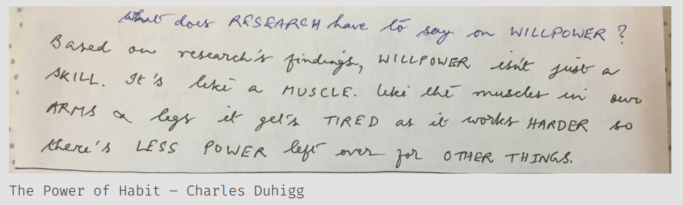 Conserve your Will Power