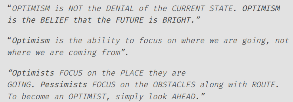 Inspired by Optimism