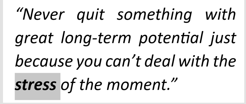 Motivation to destress