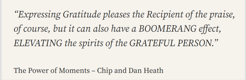 Gratitude Visits bring real Joy