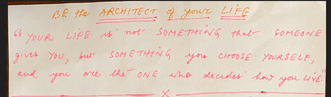 Architect of your Own Life