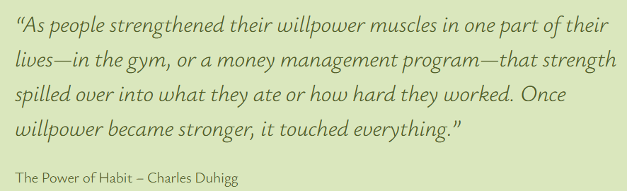 Use WILLPOWER judiciously